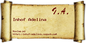 Inhof Adelina névjegykártya